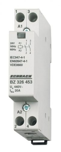 SCHRACK - BZ326453 Sorbaépíthető mágneskapcsoló 20A, 2z, 24V AC 1KE