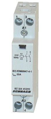 SCHRACK - BZ326453ME AMPARO sorbaépíthető mágneskapcsoló 20A, 2z, 24V AC 1KE