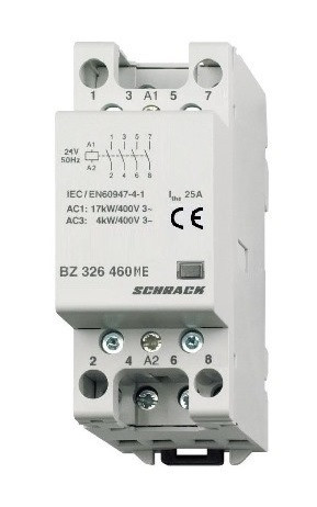 SCHRACK - BZ326460ME AMPARO sorbaépíthető mágneskapcsoló 25A, 4z, 24V AC 2KE