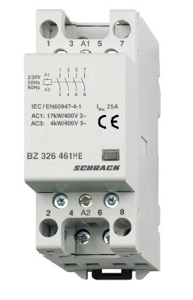 SCHRACK - BZ326461ME AMPARO sorbaépíthető mágneskapcsoló 25A, 4z, 230V AC 2KE