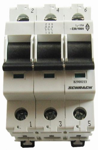 SCHRACK - BZ900263 Sorbaépíthető leválasztó kapcsoló, 63A, 3 pólusú, 3KE