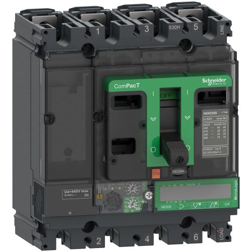 SCHNEIDER C25H47E250 - NSX250H 70kA AC 4P4D 250A 7.2E