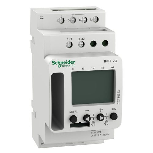 SCHNEIDER CCT15553 - ACTI9 IHP+ 2C SMARTw (24/7) programozható időkapcsoló