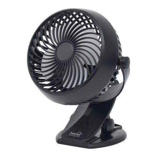 SOMOGYI ELEKTRONIC - CLF 10/BK - Csíptetős, akkumulátoros ventilátor, 10 cm, fekete