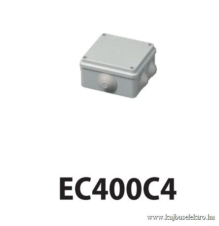 ELETTROCANALI - EC400C4 - 100x100x50 kötődoboz gumibevezetővel IP55