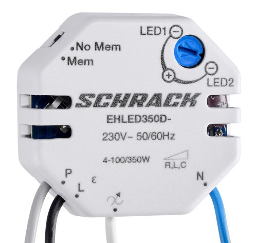 SCHRACK - EHLED350D Süllyesztett dimmer, LED 4-350VA (vezetékkel), RLC