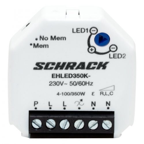 SCHRACK - EHLED350K Süllyesztett dimmer, LED 4-350VA (csavaros kapcsokkal), RLC