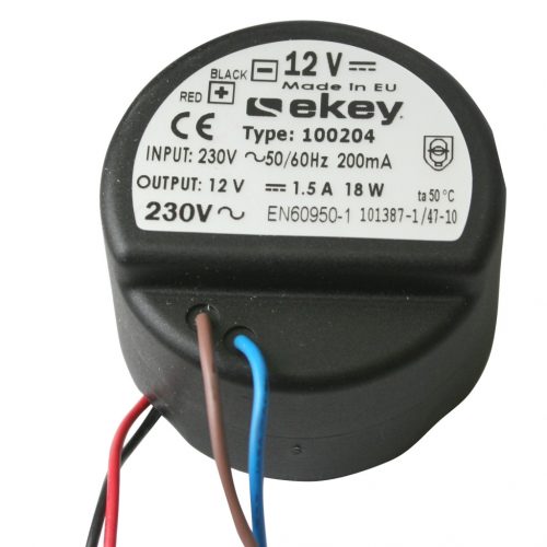 SCHRACK - EK100204 ekey tápegység 230 VAC / 12 VDC / 1,5A, süllyesztett