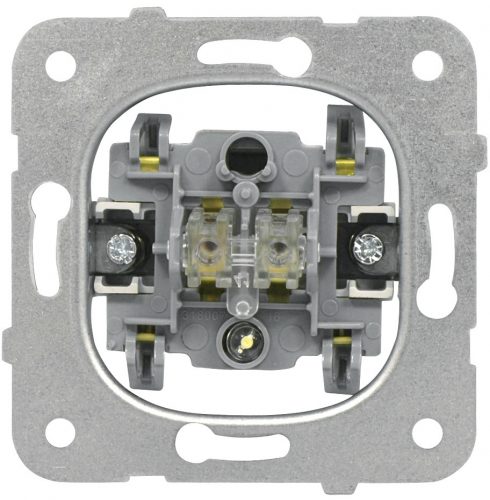 SCHRACK - EV100007 Kapcsolóbetét+állásjelző LED, 2 pólusú, rugós csatlakozás