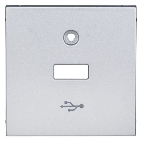 SCHRACK - EV124056 USB csatlakozó fedlap, ezüst