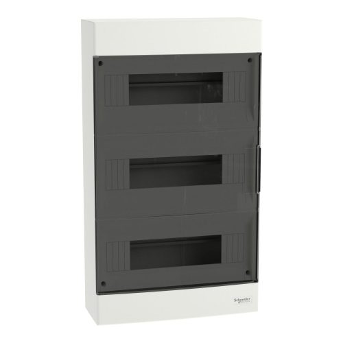 SCHNEIDER EZ9EUC312 - EASY9 EU Kiselosztó, füstszínű ajtó, falon kívüli, 3x12 modul, PEN