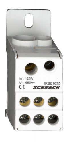 SCHRACK - IKB01035 Csatlakozó blokk, 1 pólus, 125A, 1x35mm², 7x16mm²