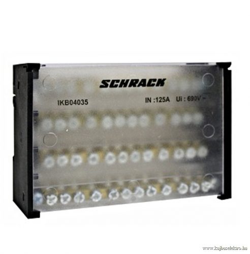 SCHRACK - IKB04035 Csatlakozó blokk, 4 pólus, 125A, 4x(2x25)mm², 4x(10x16)mm²