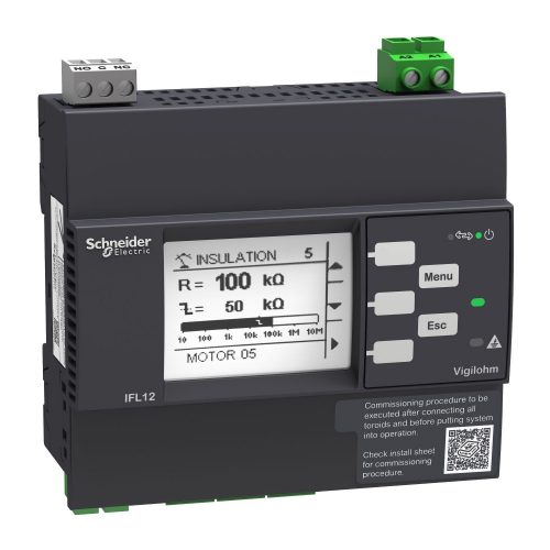 SCHNEIDER IMDIFL12MC - Vigilohm fejlett 12 csatornás hibalokátor Modbus kommunikációval- Kórház 110-230VAC - 125/250VDC