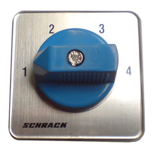 SCHRACK - IN003124 Fokozatkapcsoló, 1-2-3-4, 4 pontos rögzítésű, 20A, 2p, M10HE