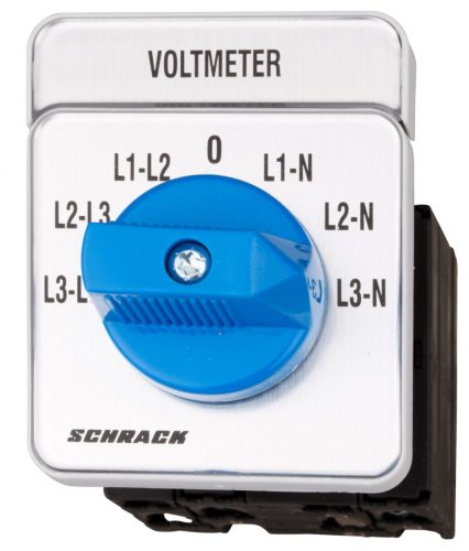 SCHRACK - IN009V02 Voltmérő átkapcsoló, központi rögzítésű, M10HZ