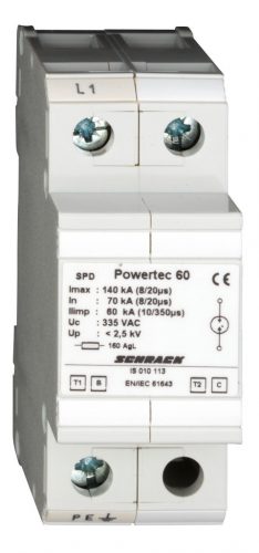 SCHRACK - IS010113 Powertec T1/T2, 335/60kA, villámáram levezető