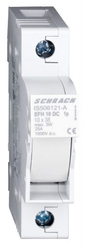 SCHRACK - IS506121A Biztosítós szakaszoló, 10x38mm, 1 pólusú, 20A, PV