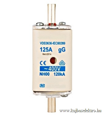 SCHRACK - ISP00125 NH00 biztosító betét gG 125A, 400VAC, 100kA