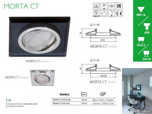 KANLUX-26719 - MORTA CT-DTL50-B dek. keret