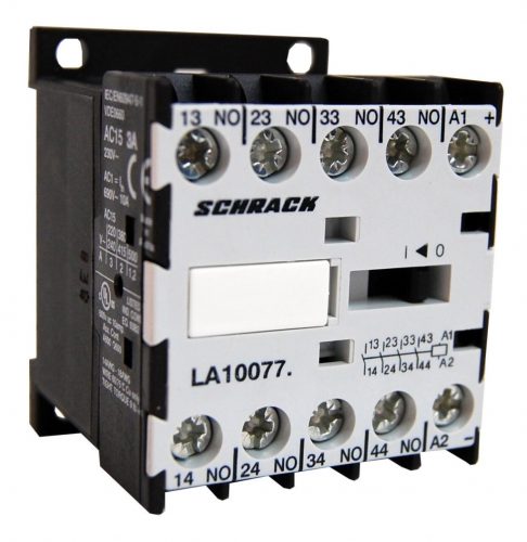 SCHRACK - LA100770 Mini segédmágneskapcsoló 4 záró 24V AC, 3A