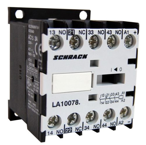 SCHRACK - LA100780 Mini segédmágneskapcsoló 3 z+1ny 24V AC, 3A