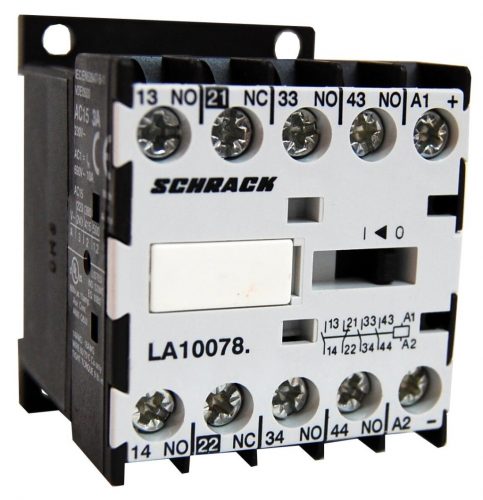 SCHRACK - LA100786 Mini segédmágneskapcsoló 3z+1ny 48V DC, 3A