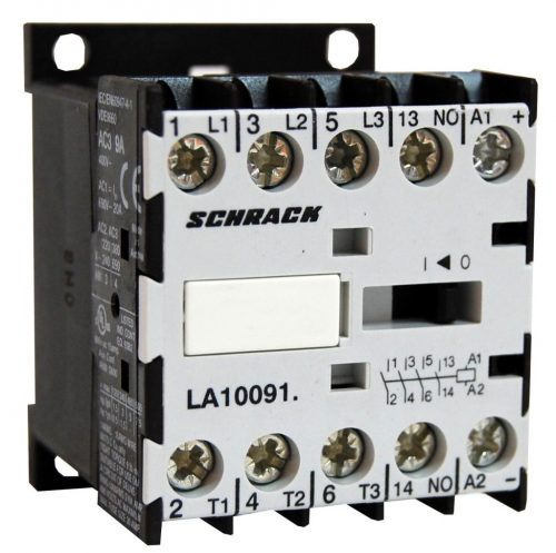 SCHRACK - LA100915 Mini mágneskapcsoló, 4kW, 1z, 24VDAC 9A AC3, 20A AC1