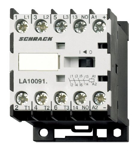 SCHRACK - LA10091B Mini mágneskapcsoló, 4kW, 1z, 24VDC 9A AC3, 20A AC1+dióda