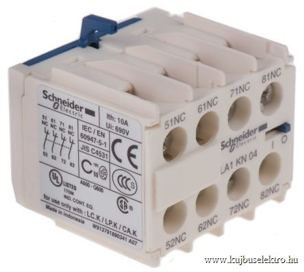 SCHNEIDER LA1KN04 - Segédérintkező, 4 nyitó