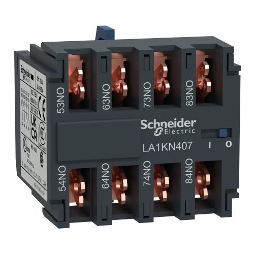 SCHNEIDER LA1KN407 - Segédérintkező blokk faston 4N/O