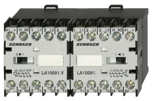 SCHRACK - LA1W09W010 Mini irányváltó mágneskapcsoló kombináció 4kW 24VAC, 1z