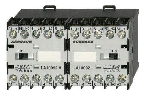 SCHRACK - LA1W09W501 Mini irányváltó mágneskapcsoló kombináció 4kW 24VDC, 1ny