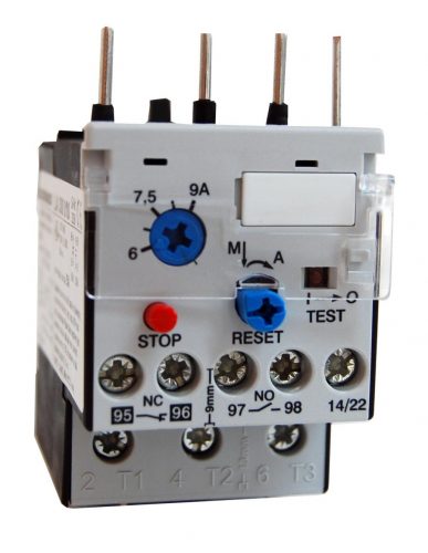 SCHRACK - LA300001 Motorvédőrelé, aut/ kézi visszaállítású, U3/32 0,18-0,27A