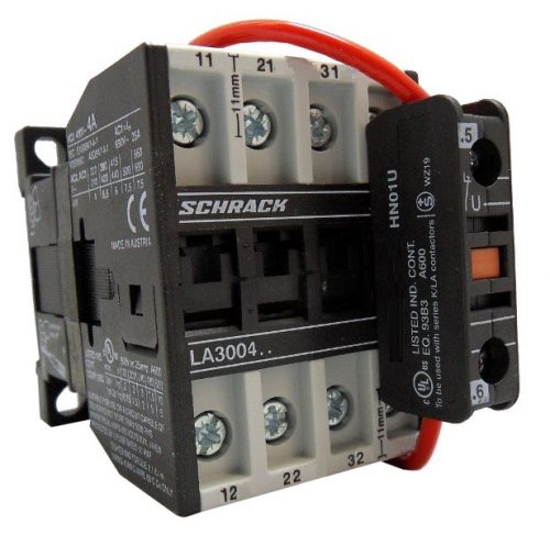 SCHRACK - LA3004A5N Segédmágneskapcsoló elektronikus áramkörhöz 4A 24VDC 4ny