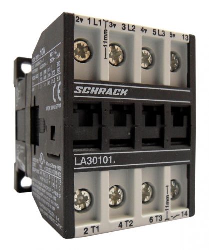 SCHRACK - LA301012N Mágneskapcsoló, 4kW, 1z,  110VAC, 10A AC3, 25A AC1