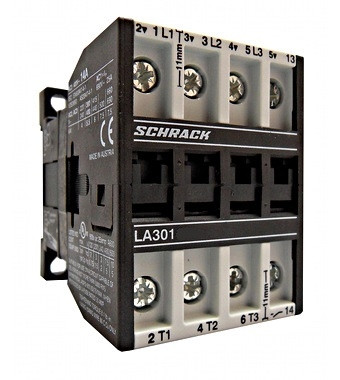 SCHRACK - LA301013N Mágneskapcsoló, 4kW, 1z,  230VAC, 10A AC3, 25A AC1