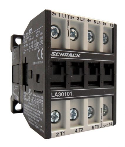 SCHRACK - LA301412N Mágneskapcsoló, 5,5kW, 1z, 110VAC, 14A AC3, 25A AC1