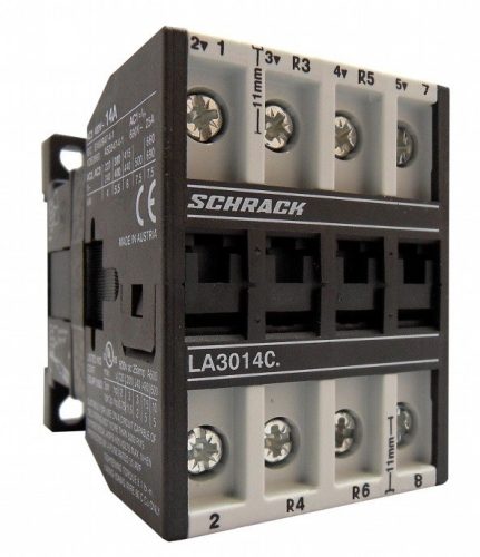 SCHRACK - LA3014C3N Mágneskapcsoló 5.5kW, 4 pólusú 2z+2ny 230VAC 14A AC3 25A AC1