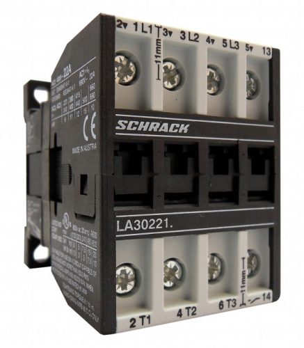 SCHRACK - LA302210N Mágneskapcsoló, 11kW, 1z, 24VAC, 22A AC3, 32A AC1