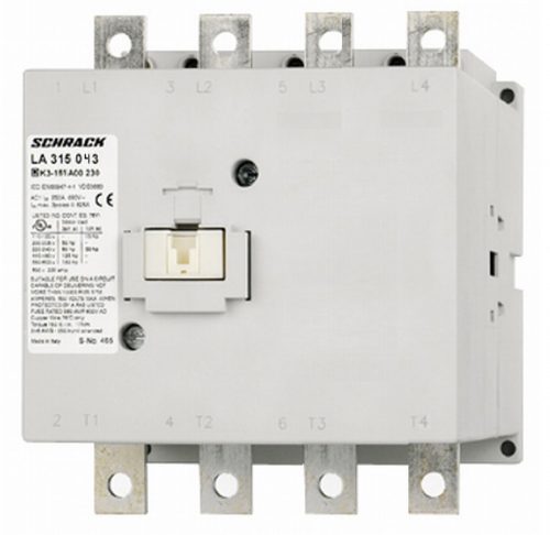 SCHRACK - LA315043 Mágneskapcsoló, 4P, 75kW, 230VAC DC, 150A AC3, 230A AC1