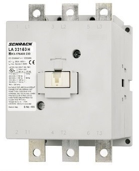 SCHRACK - LA33163H Mágneskapcsoló, 160kW, 230VAC, 316A AC3, 500A AC1