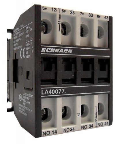 SCHRACK - LA400775 DC működtetésű segédmágneskapcsoló 4z, 24VDC, 12A