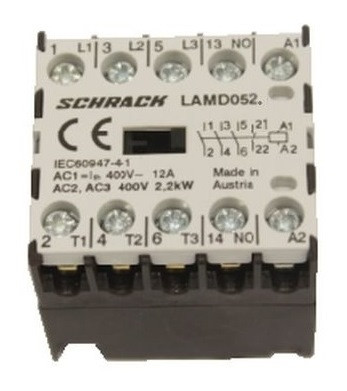 SCHRACK - LAMD0520 Micro mágneskapcsoló 3Z+1NY, 2,2kW, 5A, 24VAC