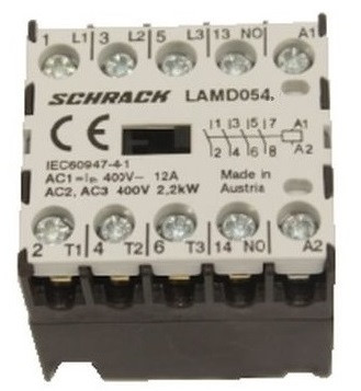 SCHRACK - LAMD0540 Micro mágneskapcsoló 4Z, 2,2kW, 5A, 24VAC