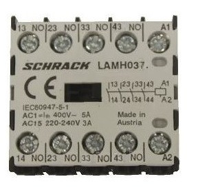 SCHRACK - LAMH0373 Micro segédmágneskapcsoló 4Z, 3A, 230VAC