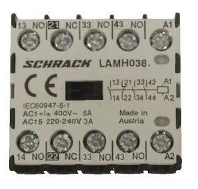 SCHRACK - LAMH0380 Micro segédmágneskapcsoló 3Z+1NY, 3A, 24VAC