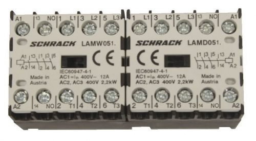 SCHRACK - LAMW0510 Micro irányváltó mágneskapcsoló kombináció 2,2kW/24VAC, 1Z