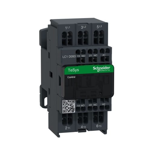 SCHNEIDER LC1D093E7 - AC mágneskapcsoló, 4kW/9A (400V, AC3), rugós csatlakozás, 1Z+1NY