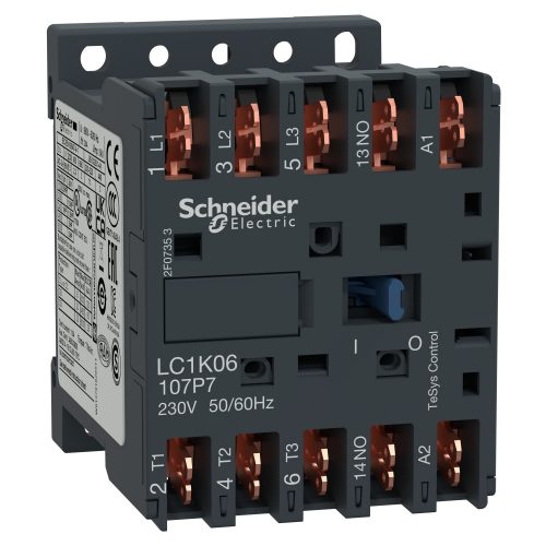 SCHNEIDER LC1K06107P7 - Mágneskapcsoló 6A 230VAC